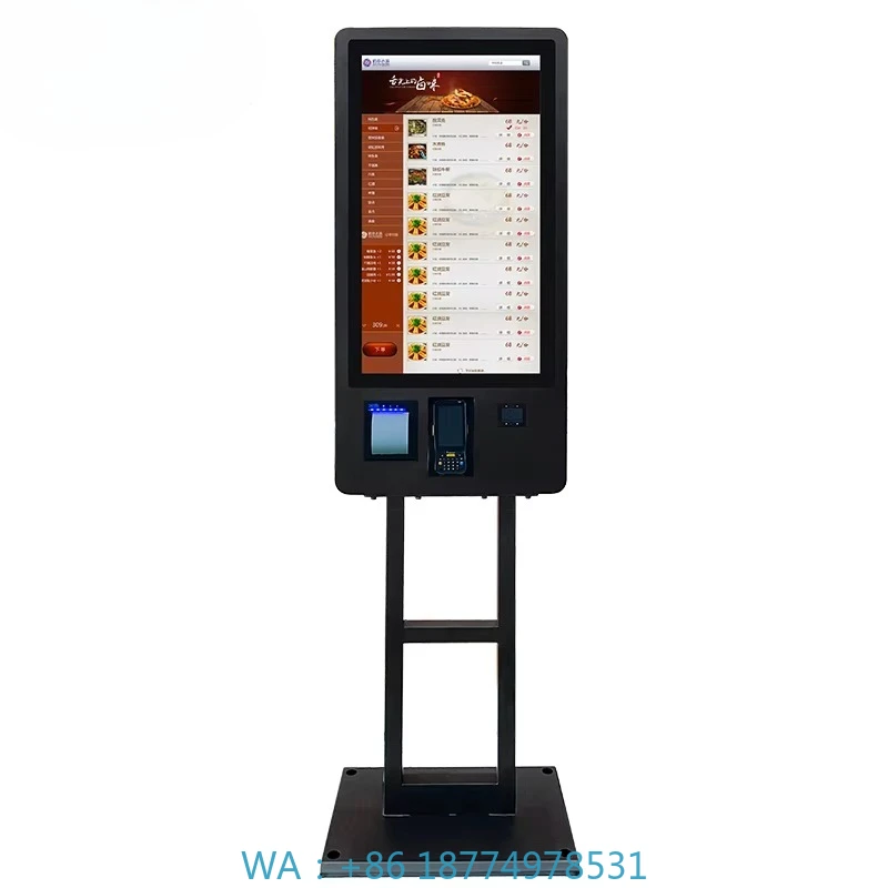 

Терминальная машина Custom для ресторана 27-дюймовый киоск самообслуживания с сенсорным экраном для оплаты Интерактивная самостоятельная заказа