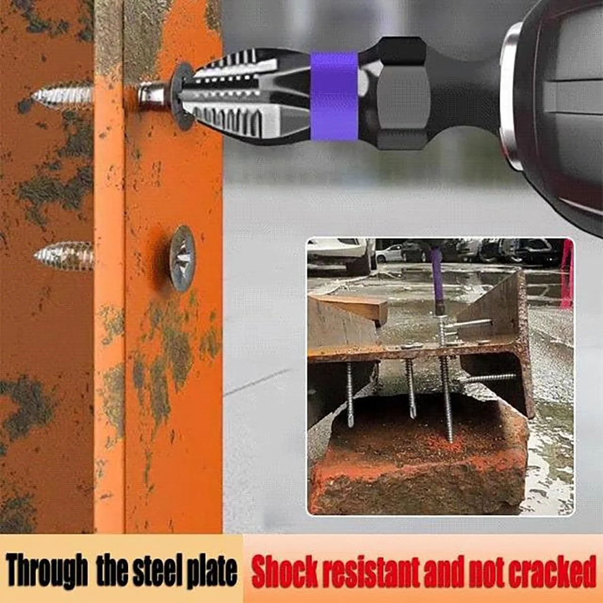 High Hardness and Strong Magnetic Bit, 6Pcs Anti-Slip and Shock-Proof Bits with Screwdriver Bits, Magnetic Bit KitB84B