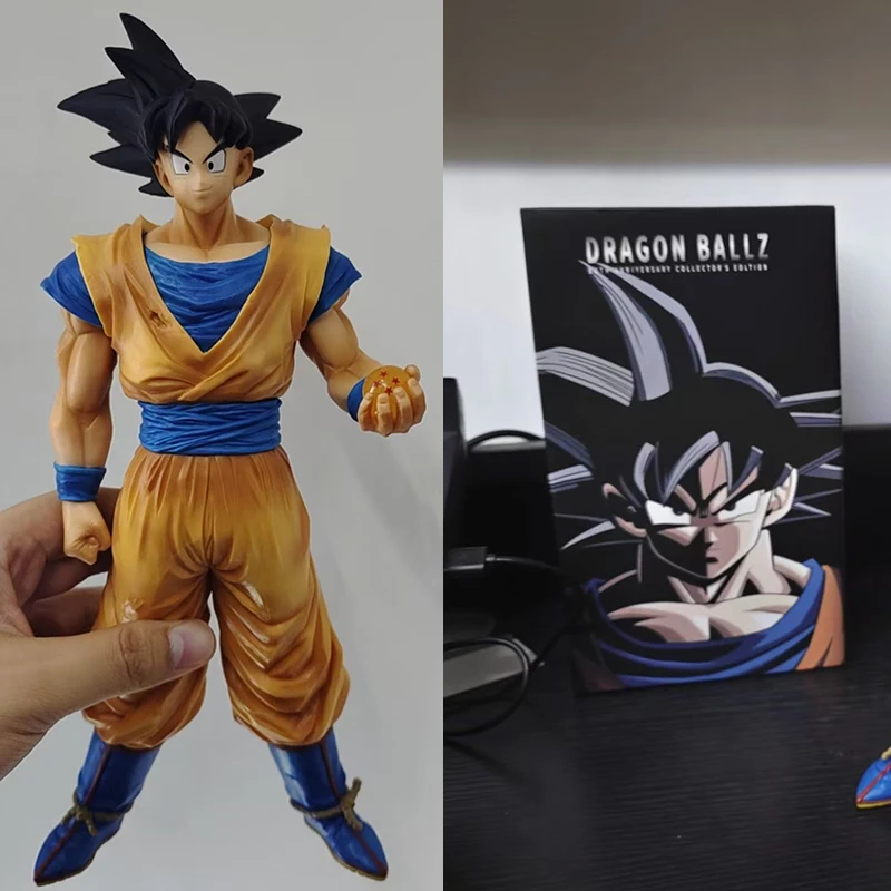 31cm Goku Dragon Ball Z Figures Black Hair Son Goku Action Figures PVC Anime Statue Model Collection Toys Birthday Children Gift