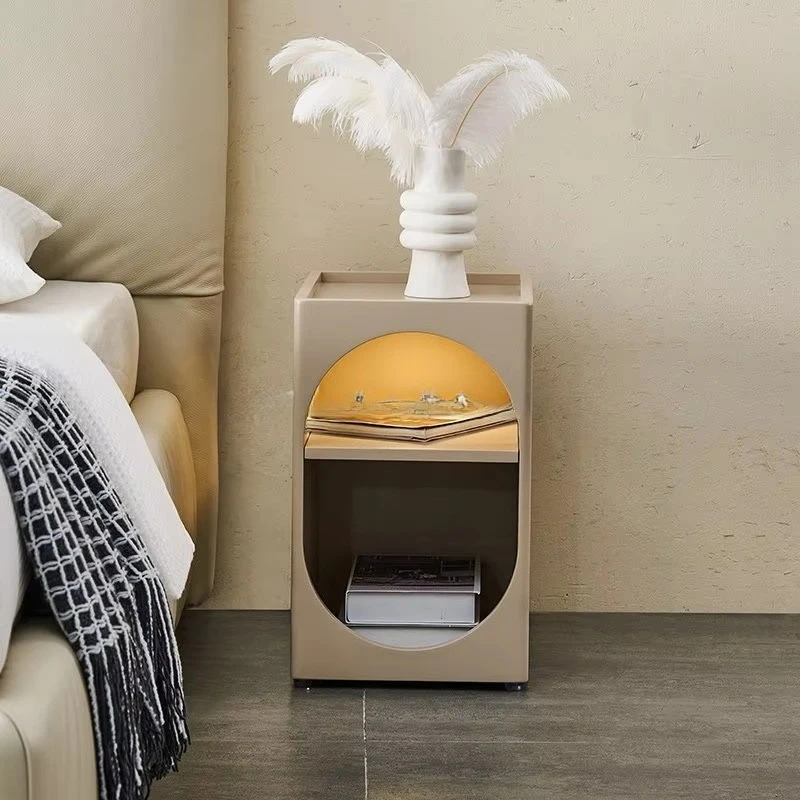 

Современные минималистичные прикроватные тумбочки из МДФ, умные прикроватные тумбочки для гостиничных номеров и гостиных.