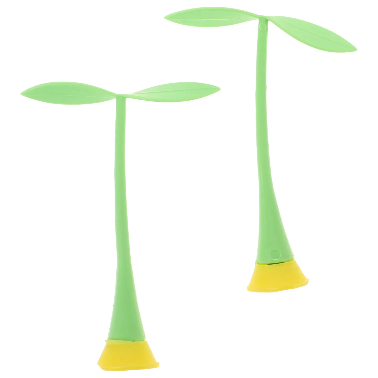2Pcs Adorable 3D Car Roof Sprout Decoration Lifelike Swaying Plant Sapling for Bike Vehicle Exterior Bumper Hood Antenna Decor