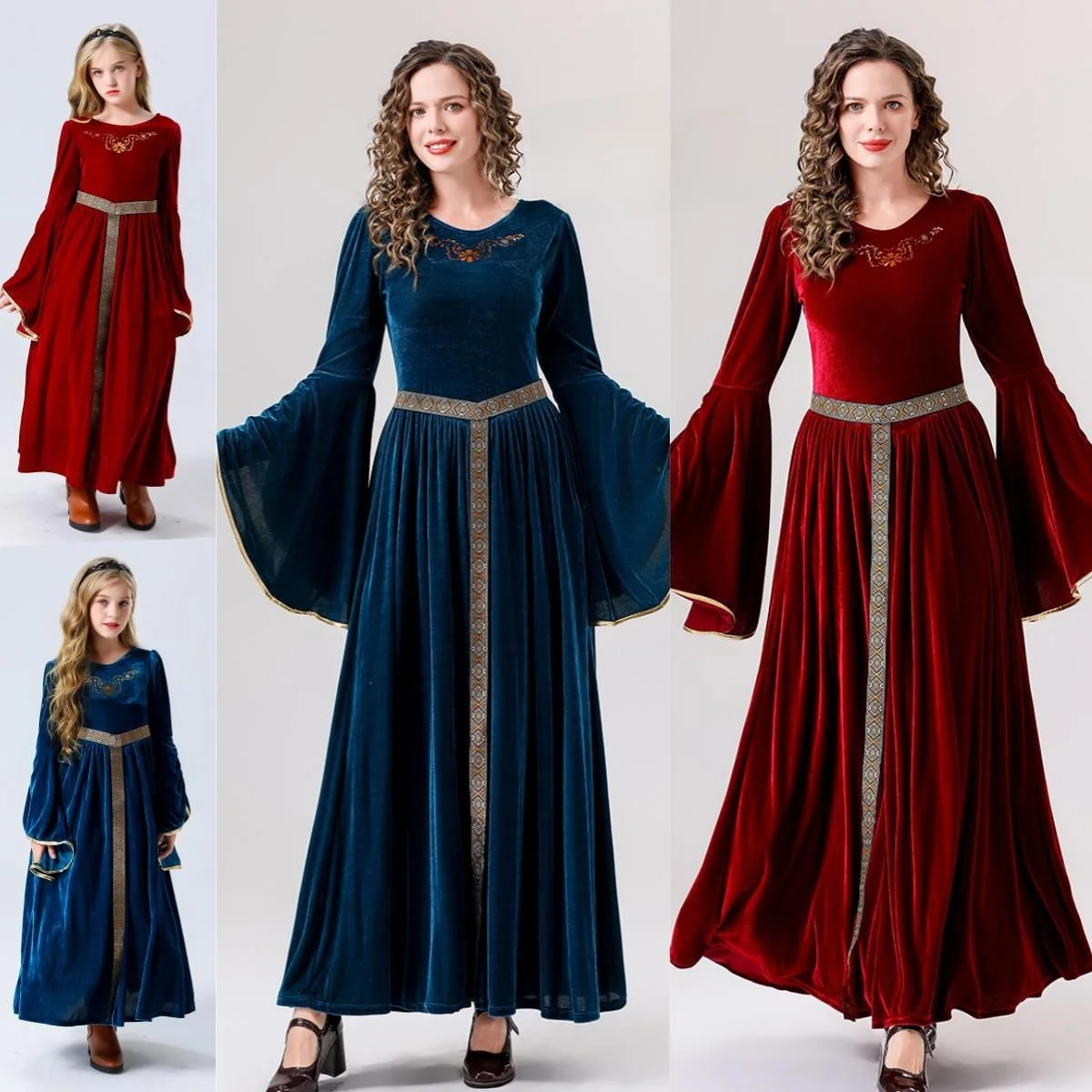 loween Parent Child Queen Dr Vintage Queen Clothes for loween Fly Matching Outfits Women's Ethnic Costume