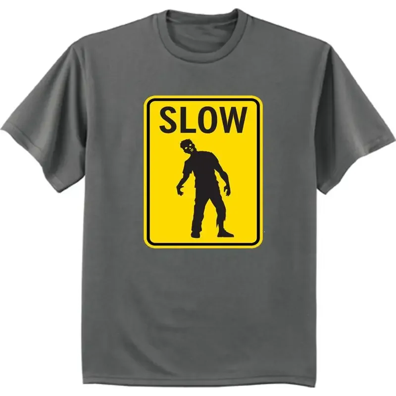 Funny Zombie Sign T Shirt Men'S Walking Dead Zombies Decal Gear