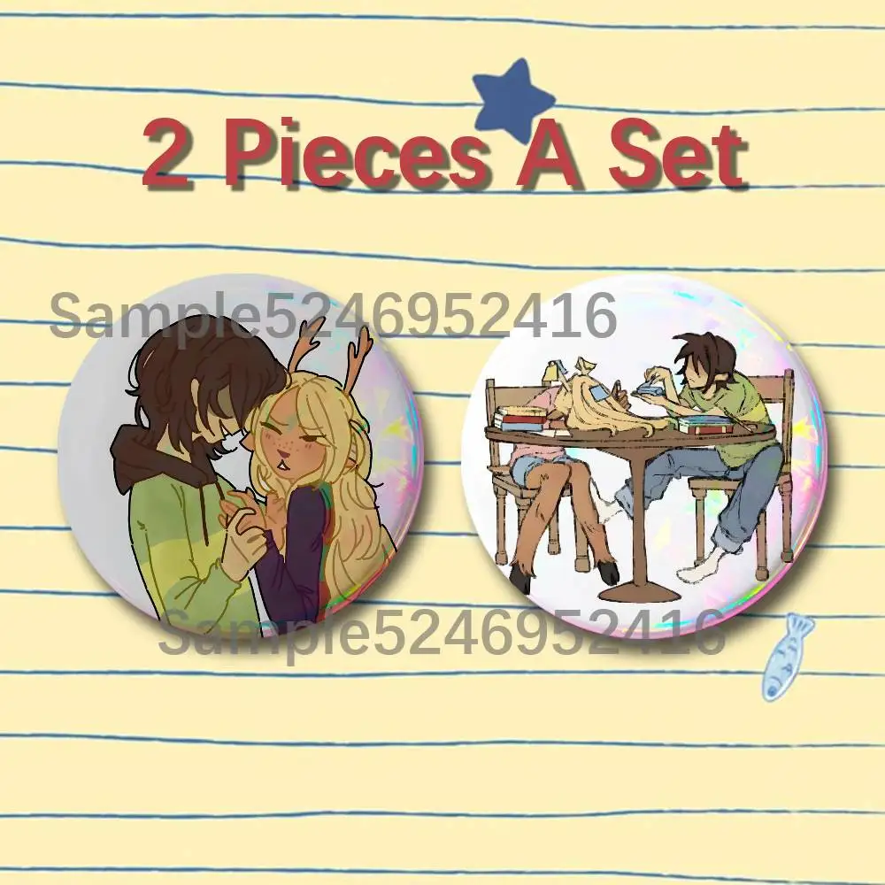 Noelle Kris D-Deltarune Game 2-teiliges Set Abzeichen-Set Modische Broschen für Damen und Herren Rucksack-Accessoire Taschenabzeichen Schmuck Geschenk – Detail 8