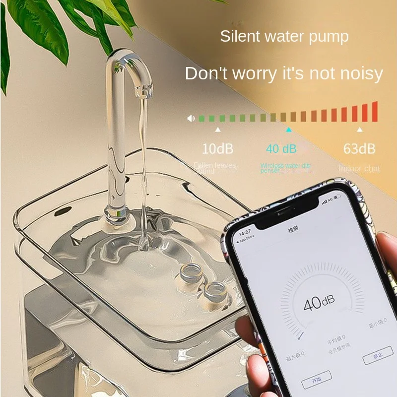 Fully Transparent 1.5L Automatic Cat Water Fountain Filter USB Electric Mute Cat Drink Bowl Pet Drinking Dispenser Drinker