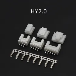 5sets HY2.0 2.0mm Pitch with lock HY-2P 3P 4P 5P 6P 8P male socket female plug terminal block connector