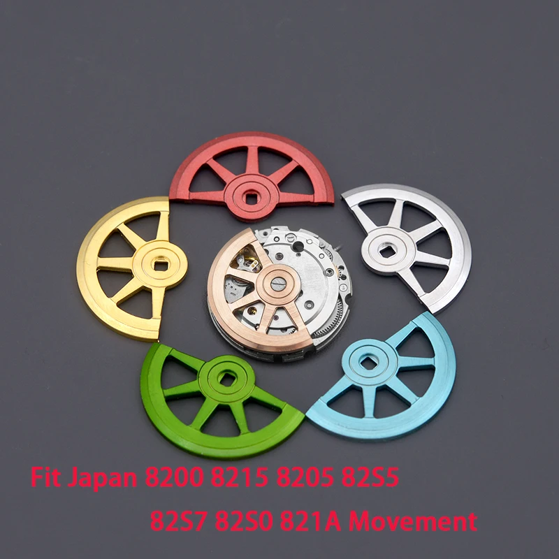 Multiple colors Hammer Metal Oscillating Weight Modified Rotors For Japan Miyot 8200 8215 8205 82S5 82S7 821A 82S0 Movements