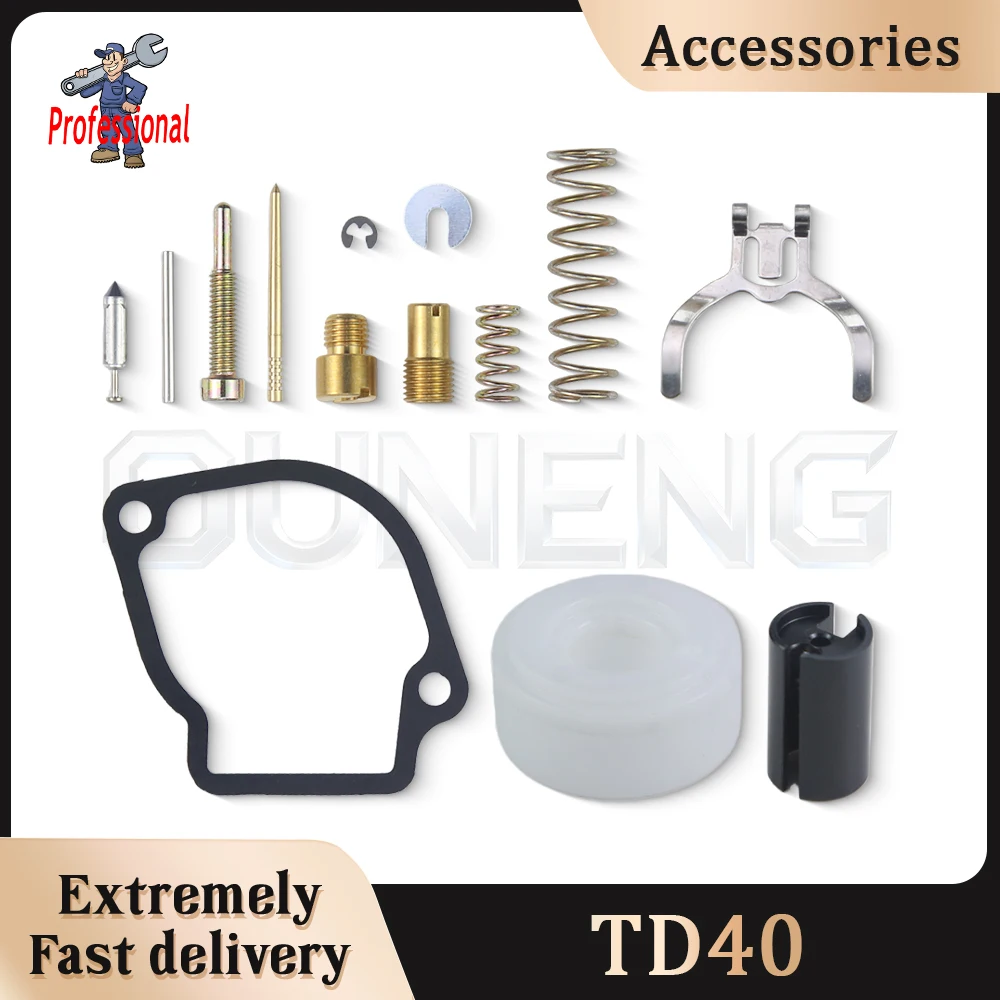 Kit de réparation de carburateur TD40, jeu complet de joints, ressorts et joints d'étanchéité pour outils de coupe de jardin à 2 temps