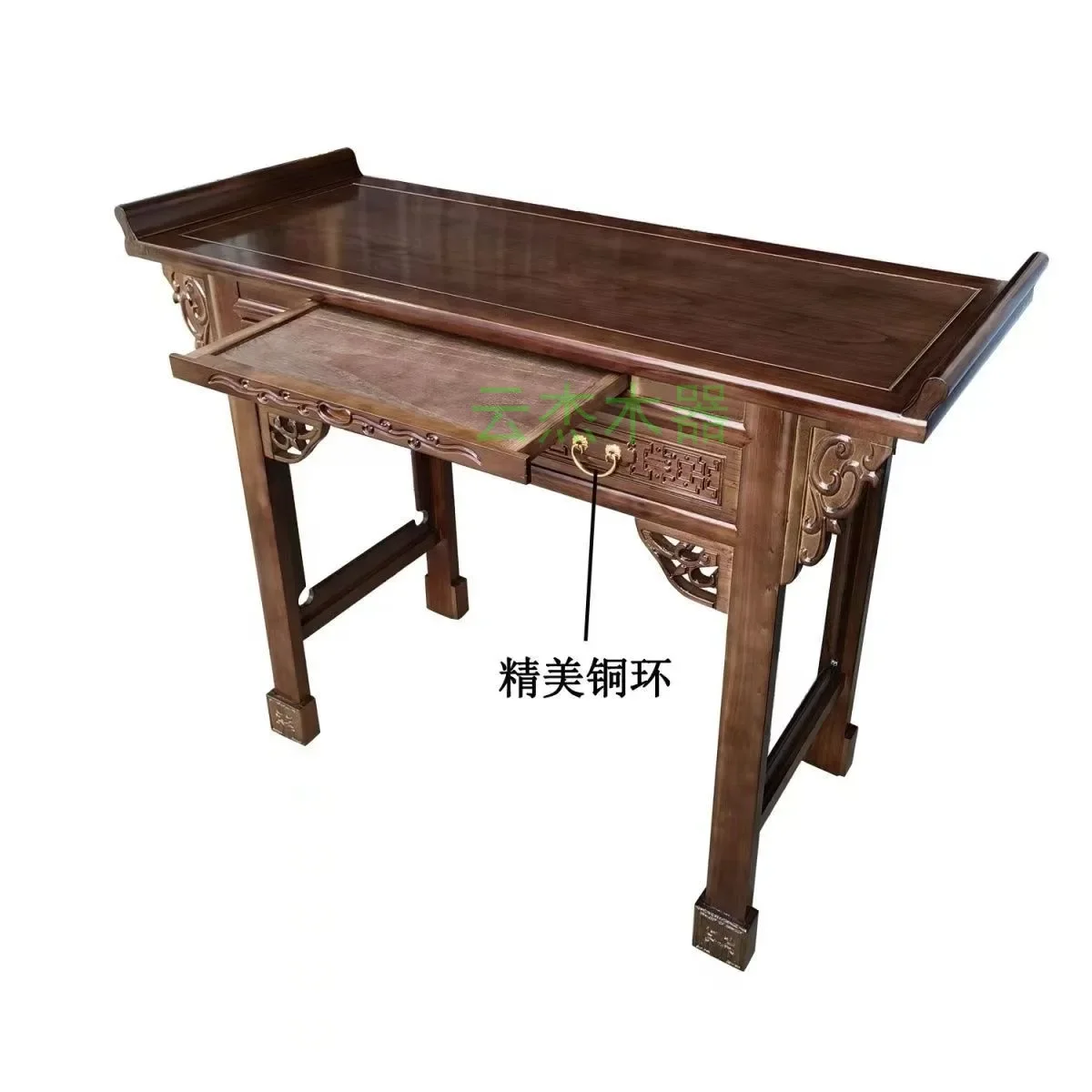 God of Wealth Guan Gong Bodhisattva Temple Hall Central Hall Shrine Offering Table Solid Wood Shrine Fragrant Case Tai