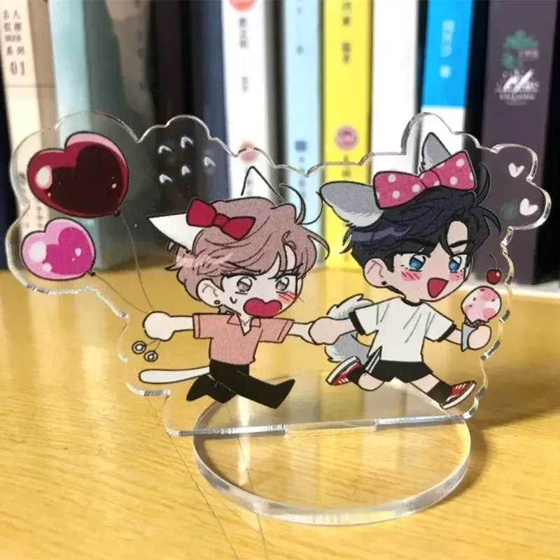 Sketch Anime Keychain Lee Joobin Choi Ilkyung Anime Keychain Acrylic Stand Korean BL Manwha Goods Collection Desk Display Gift