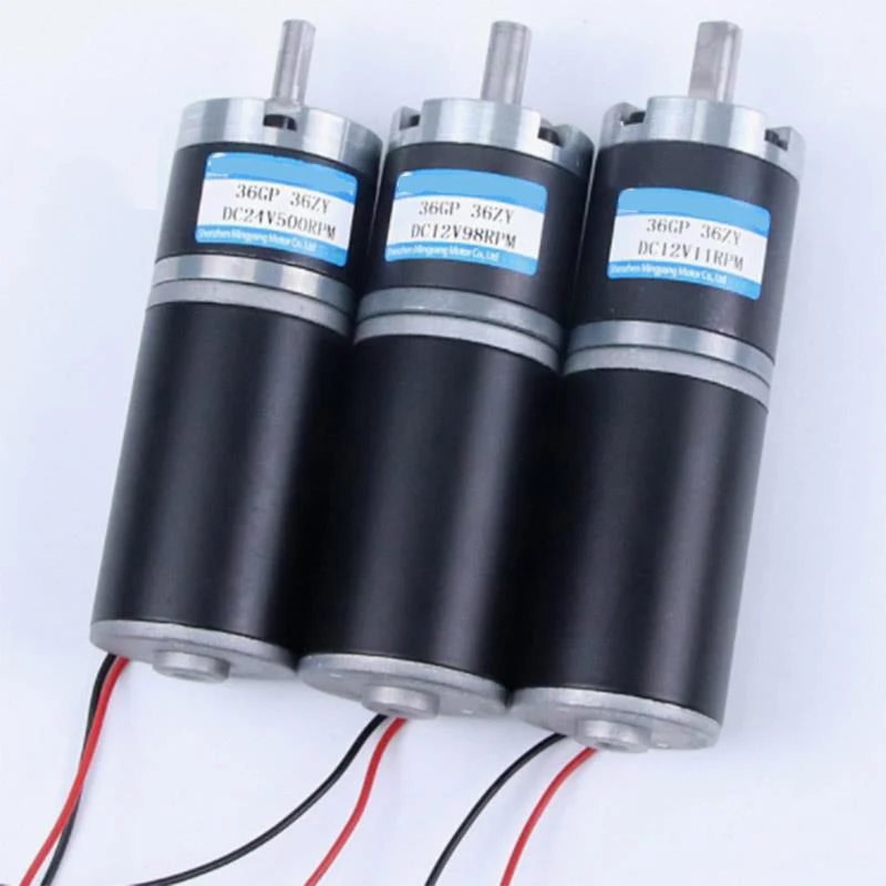 

36mm 36ZY Max Rated Torque 100kg.cm 12v 24V 11-1538rpm Micro DC Brushed Planetary Gear Motor High Torque And Low Rpm Dc Motor