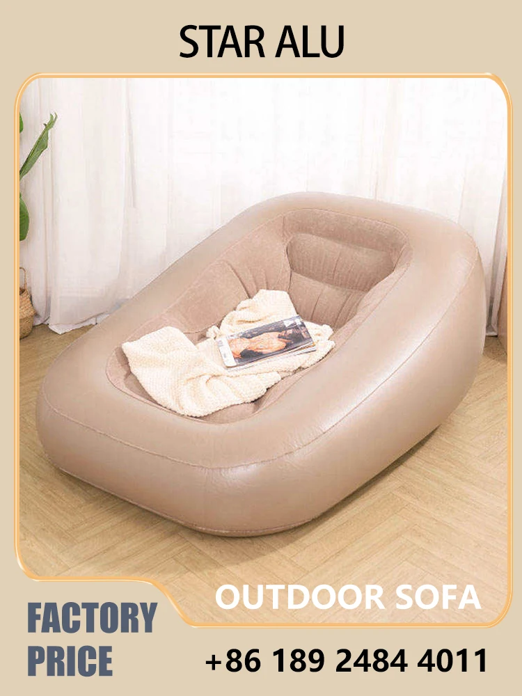 Lightweight Inflatable Sofa - Portable Air Lounger Cozy Nest Design, Easy Setup for Beach bathing & Camping Outdoor