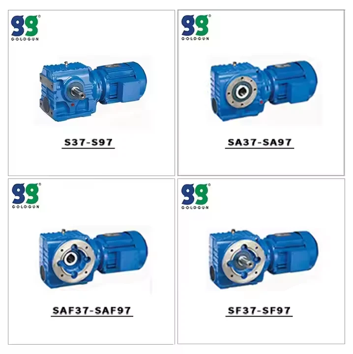 علبة تروس دودة حلزونية منخفضة الضوضاء SA37 0.55KW مخفض السرعة عالي الكفاءة لآلات الغزل