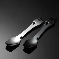 Travel Picnic Can Opener Outdoor Multifunctional Portable Fork Spork Tableware Spoon