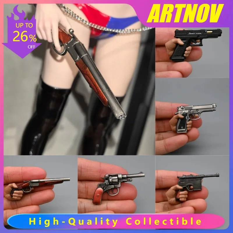 ARTNOV 1/6 Pistol Miniature Shotgun Desert Eagle Revolver Bjd Doll Props Model for 12'' Action Figures Collection Accessories