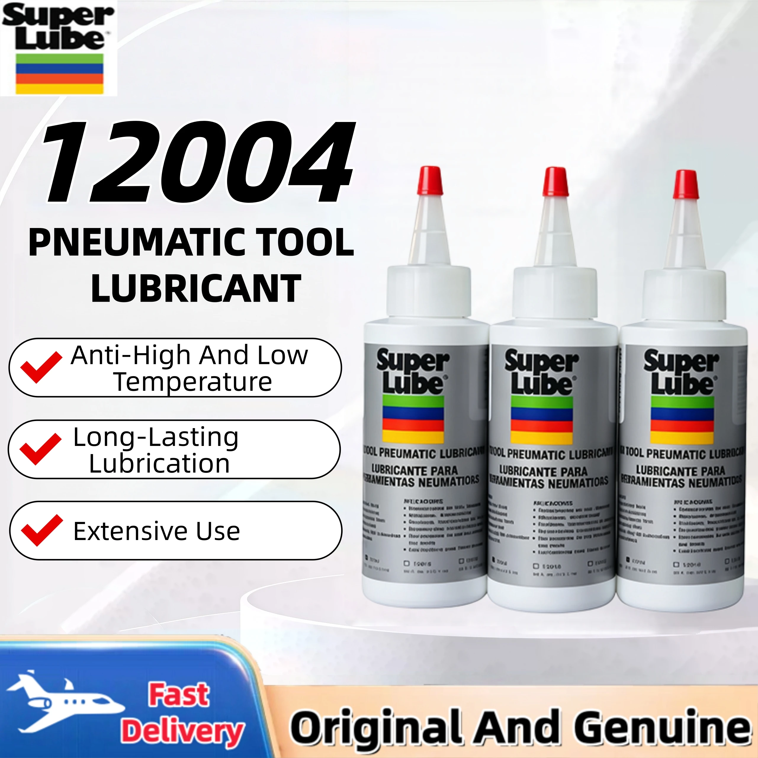 Super Lube 12004 Air Tool Pneumatic Lubricant 118ML NSF Certified Food Grade Translucent Lubricant Pneumatic Tools
