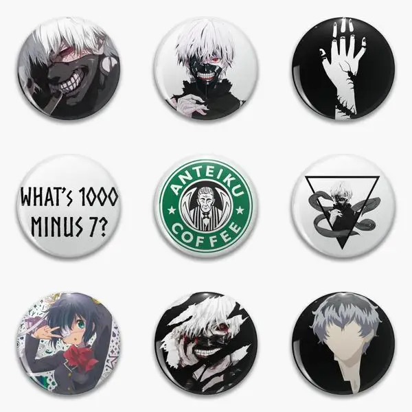 Tokyo Ghoul Ken Kaneki Hand Go Soft Button Pin Customizable Hat Cute Collar Funny Women Clothes Cartoon Lapel Pin Creative Gift