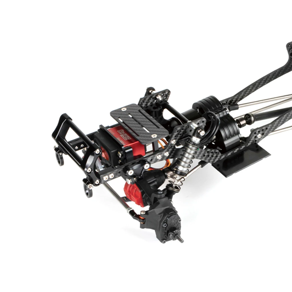 RCGOFOLLOW Zestaw podwozia LCG Rama z włókna węglowego Szyna V2 Skrzynia biegów do 1/10 RC Rigs Crawler SCX10 Capra TRX4 Lower Center Zestawy do