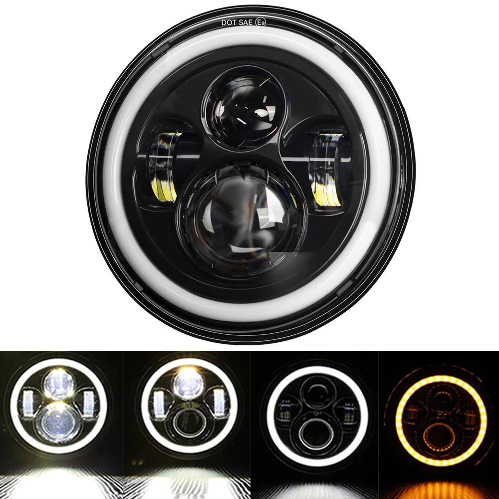Motorkoplamp 7 inch LED voor Harley Touring Ultra Classic Electra Street Glide Road King Yamaha motorfietskoplamp
