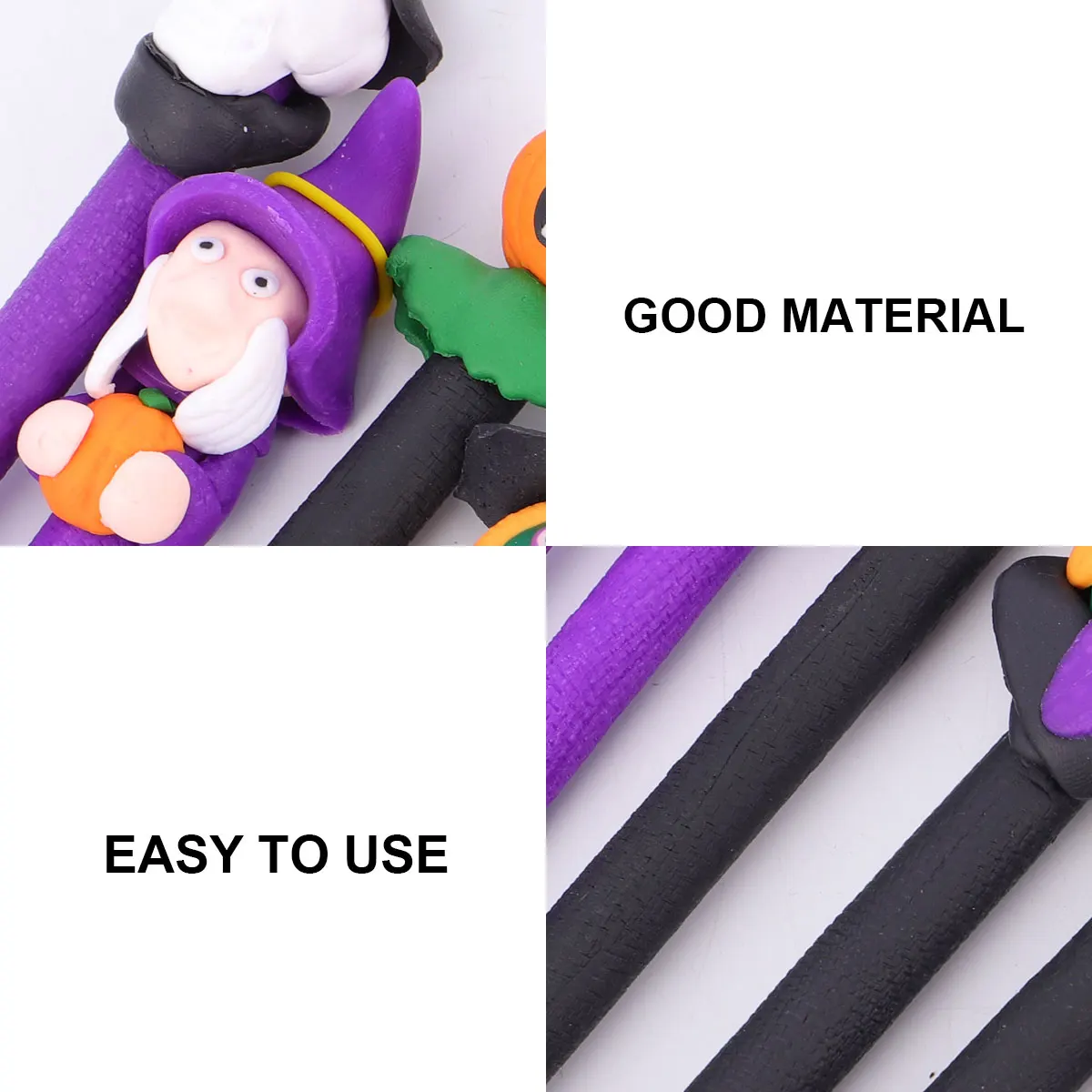 

7 Pcs Cartoon Ballpoint Pens Bone Inspired Halloween Gifts Adorable Multicolor Animal 's Multi-color