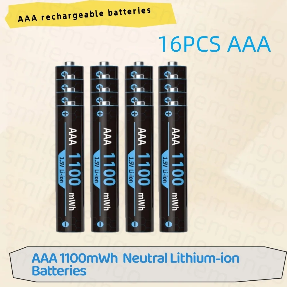1.5V Oplaadbare Lithium Batterij AA 4255mWh/AAA 1100mWh Batterijen Hoge Capaciteit 1.5V Batterij voor Muis Afstandsbediening