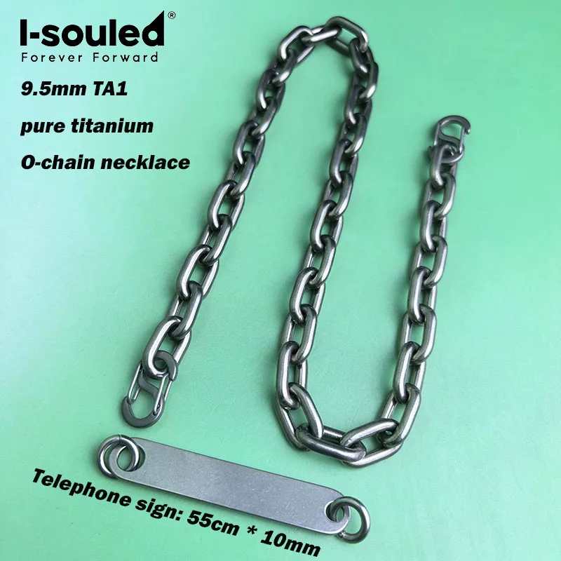 TA1 Industrial Grade Pure Titanium 9.5mm O-Chain Necklace Men's Trendy Style Likes