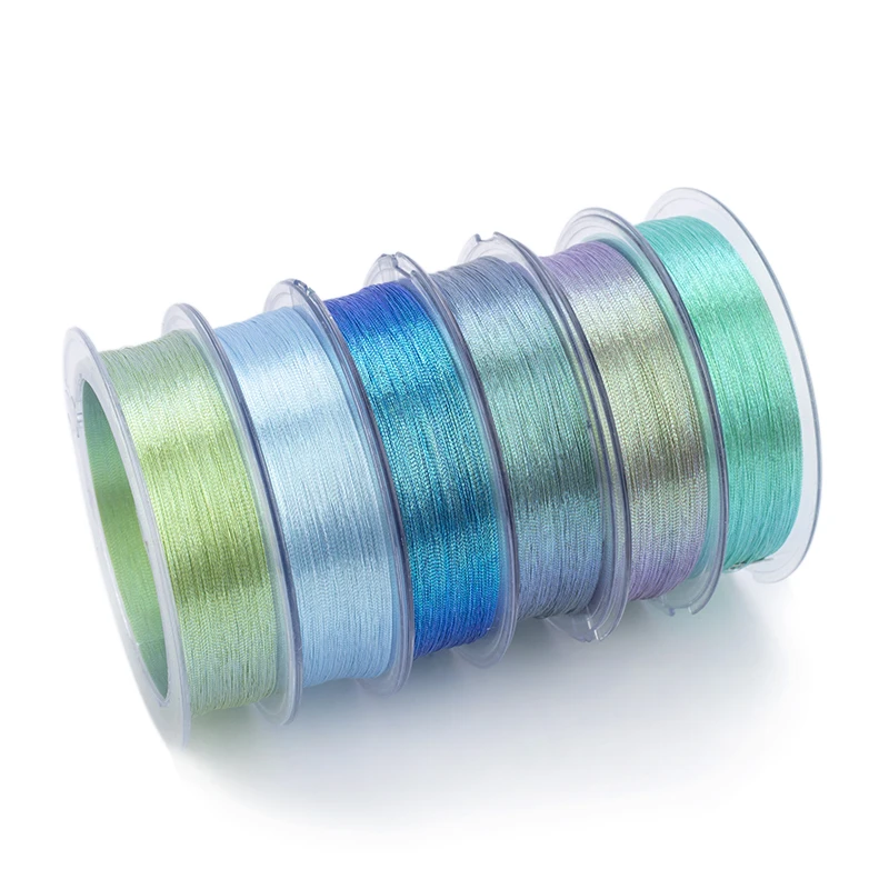 1 strand of extremely fine iridescent thread, single strand bonus wrapped with flowers