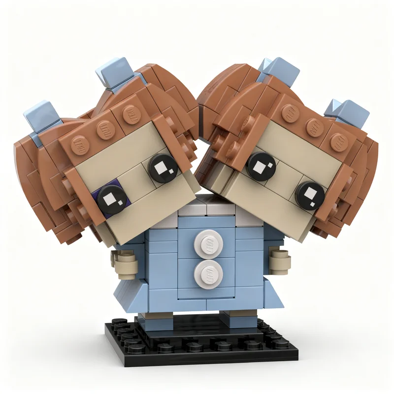 

240pcs MOC Double Heather Garbage Pail BricKidz Brickheadz Model Building Blocks Construction Toys Christmas Gifts Brick Kids