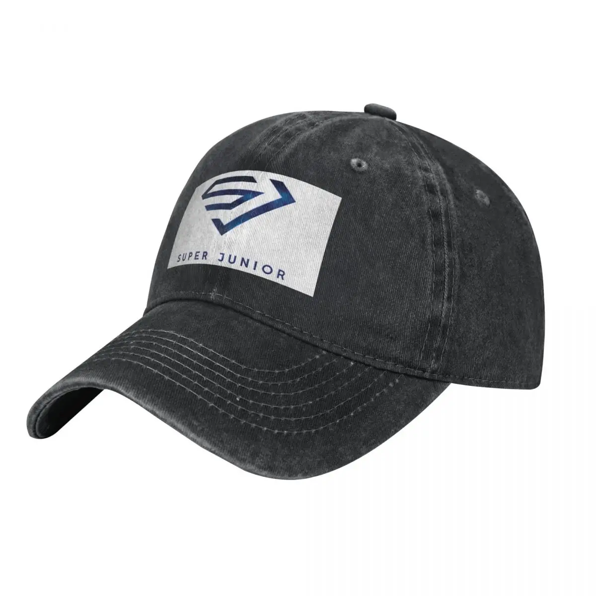 Super Junior Logo Baseball Caps Fashion Washed Denim Hats Outdoor Adjustable Casquette Hip Hop Baseball Cowboy Hat for Men Women