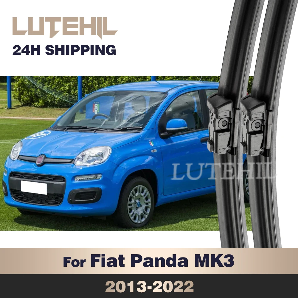 

LUTEHIL Wiper For Fiat Panda MK3 2013-2022 Wiper Front Wiper Blades Windshield Windscreen Window Brush 24"+15"