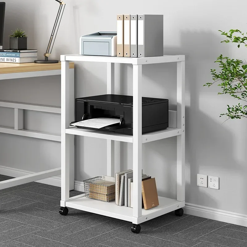 Firm Simple bedside table: movable bedside table, pantry rack, office deskside storage rack,printer rack sturdy and durable