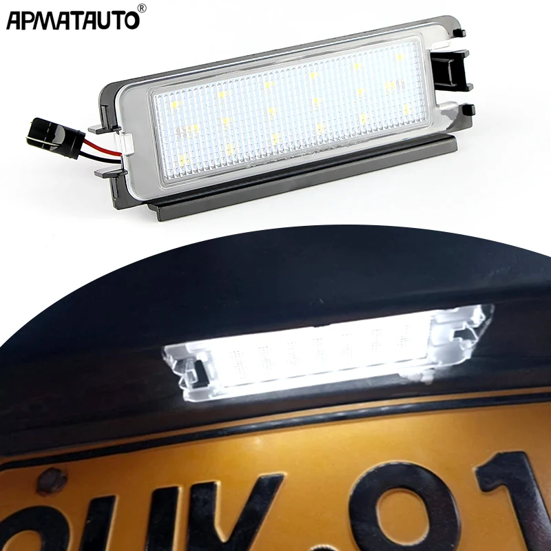 Luz LED blanca Canbus para matrícula de Renault Symbol Logan 2012 en adelante, para Dacia Sandero II Logan II 2013-2021, lámpara para placa de matrícula