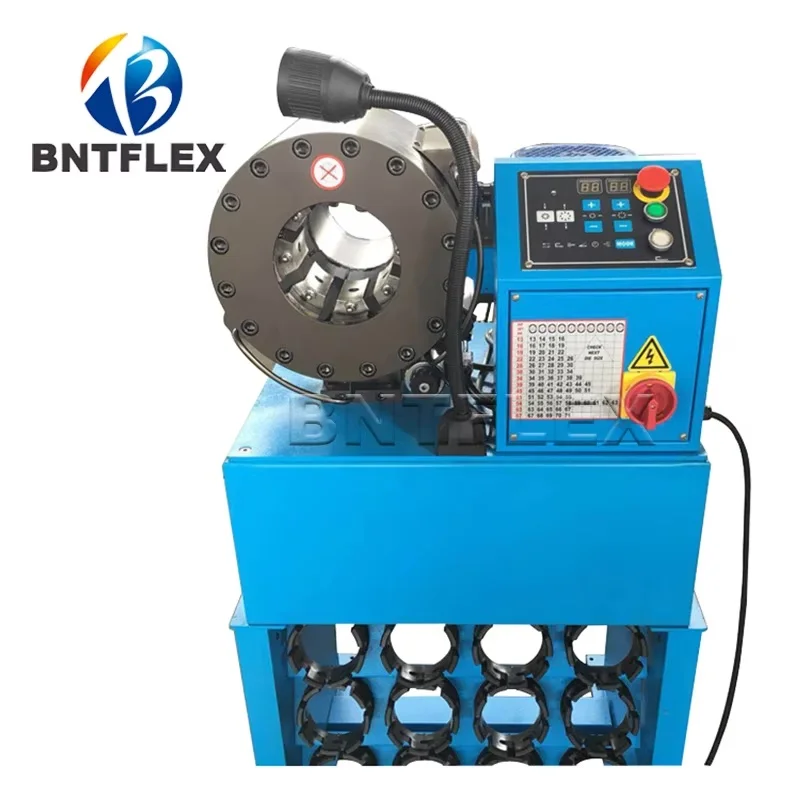 2 Inch 6 Wires Single Phase 220v BNT-32D Digital Excavator Hydraulic Hose Crimping Machine With Quick Change Tool And Dies Base