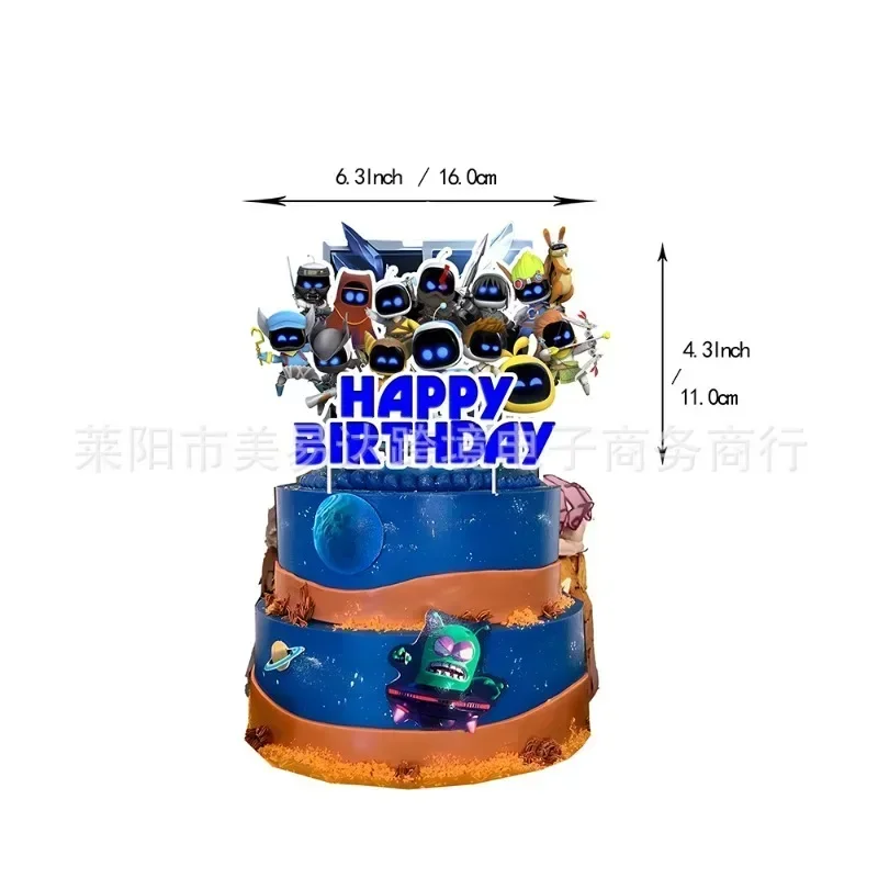 Astros tema cumpleaños Bots fiesta DIY decoración juego desechable vajilla botella de agua etiqueta mantel