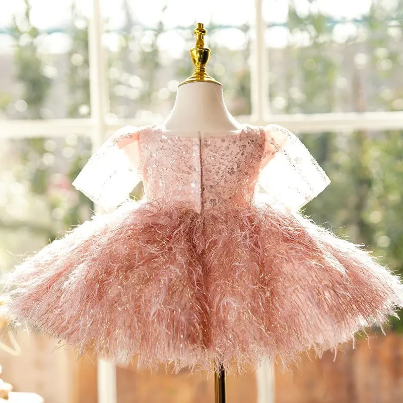 Princess Dress for Baby Girl Light Luxury High End Children's Birthday Performance High Quality Little Girl's Dress