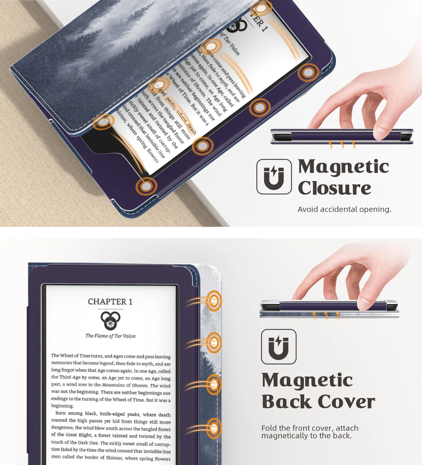 Custodia magnetica intelligente per il nuovissimo Kindle (rilascio 2022) custodia protettiva leggera integrata di 11a generazione per Kindle 10th Gen