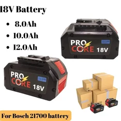 12Ah ProCORE replacement battery, for Bosch 18V cordless tools BAT609 BAT618 GBA18V80 21700 high power 10C power cell