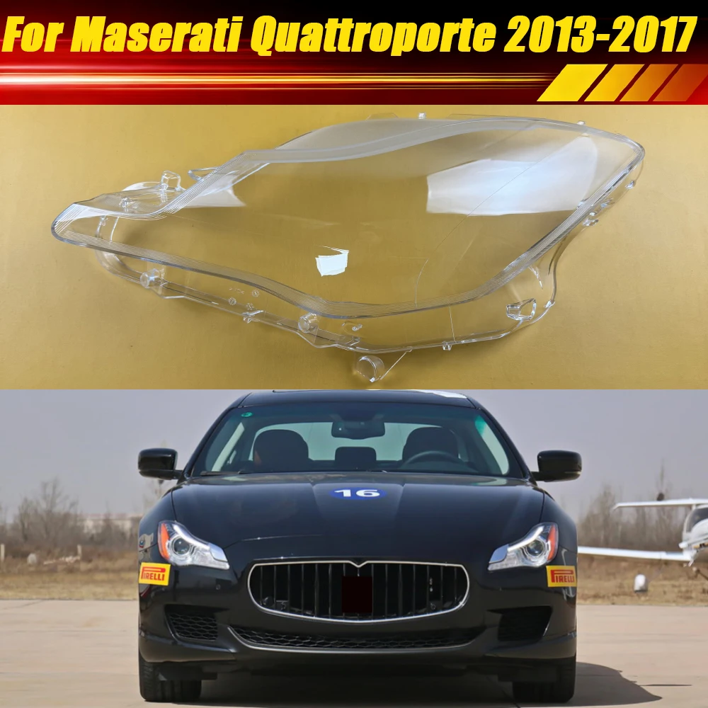 

For Maserati Quattroporte 2013 2014 2015 2016 2017 Headlight Cover Headlamp Shell Lamp Shade Lens Replace Original Lampshade