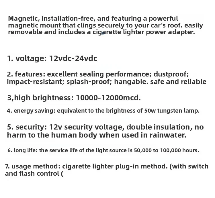 

Прочный сверхъяркий светодиодный проблесковый маячок для автомобиля, красно-синий полицейский стробоскоп