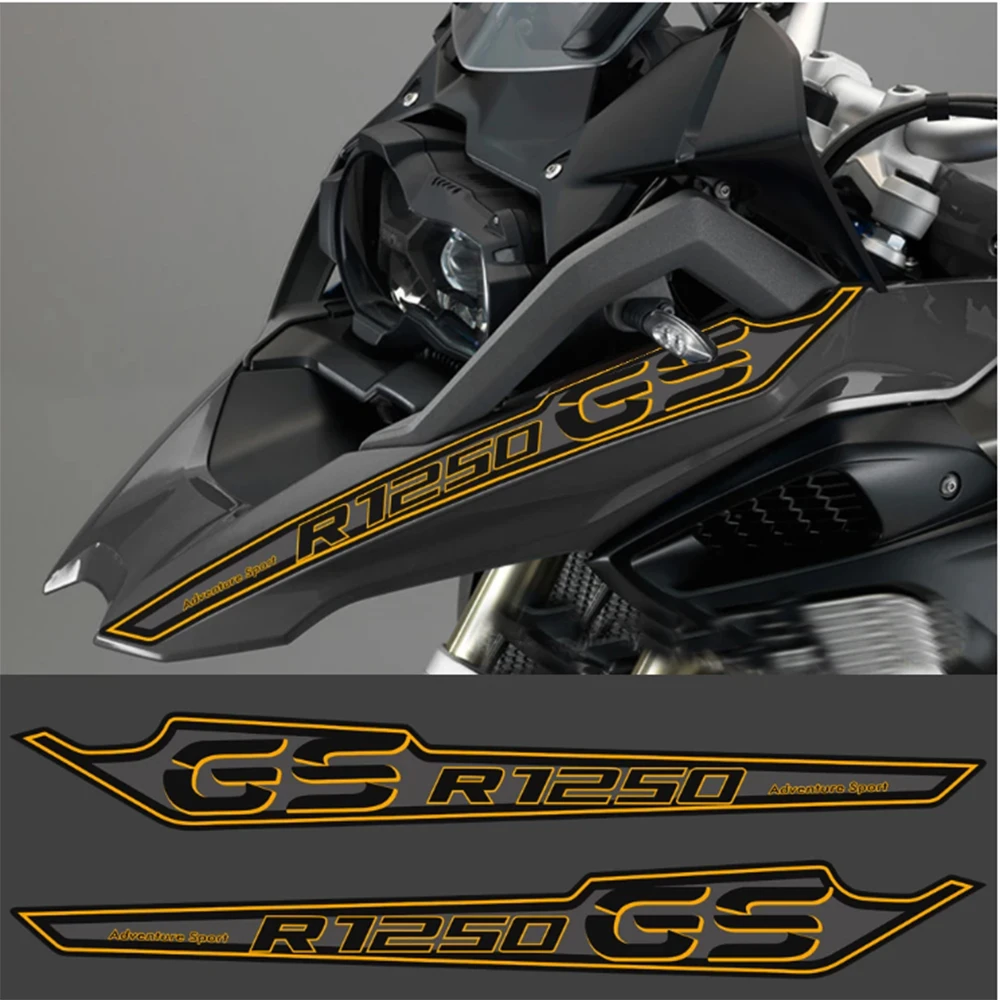 For BMW R1250GS R1250 R 1250 GS Motorcycle Stickers Side Panel Protector Fairing Fender Extension Wheel Extender ADV Adventure