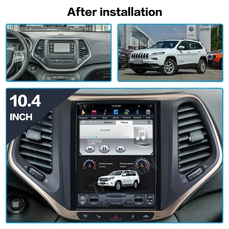 Android13 System Car For Jeep Cherokee 2014-2018 Multimedia Player Touch HD Screen Auto Stereo Radio GPS Navigation DSP Carplay