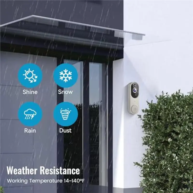 [NEW A09R!】 Wireless Smart Doorbell With 1080P HD Camera, Night Vision, 2-Way Audio, Motion Detection Weatherproof Video Surveil