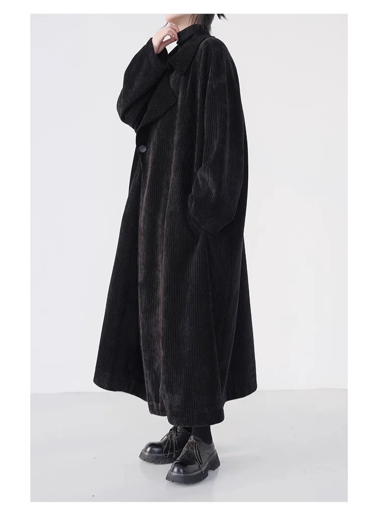 UMI MAO Dark Wind High Weight Fleece Big Coat Suit Collar Thick Warm Long Coat Winter Female Overcoat