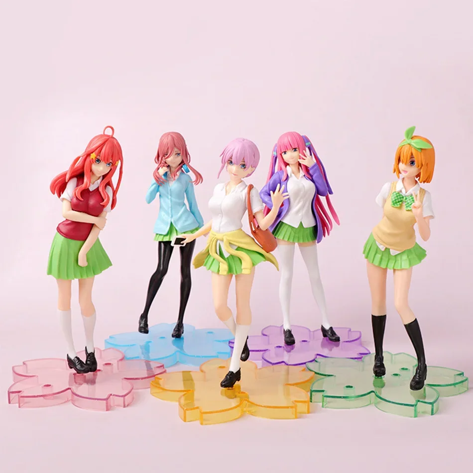 

Аниме-фигурка 18 см: «Пять близнецов» (Накано Ичика, Нино, Ицуки) в школьной форме, статическая коллекционная модель, ПВХ кукла-игрушка