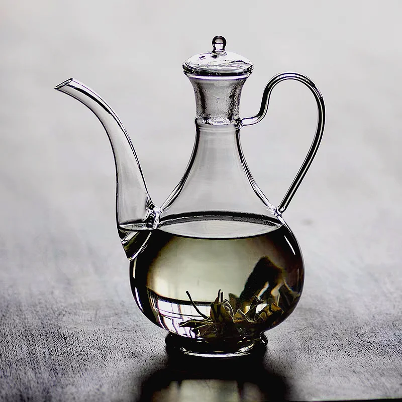 

﻿ 500ml Exquisite Chinese Style Imitation Song Glass Teapot Heat Resistance Tea Brewing Glass Tea Pot Flower Tea Maker Teaset