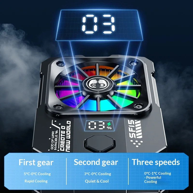 2025 New Charging Mobile Phone Cooler FS15 Outdoor Semiconductor Wireless Endurance Cooling Gadget