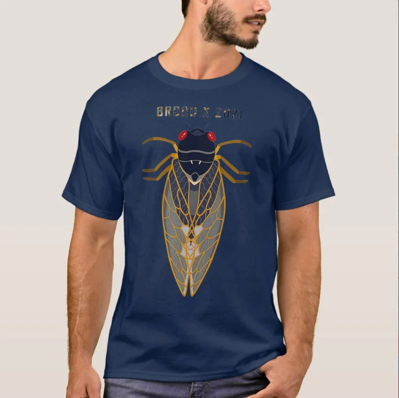 Cicada Shirt Brood X 2021 Magicicada Cicadas T-Shirt New 100% Cotton O-Neck Summer Short Sleeve Casual Mens T-shirt Size S-3XL