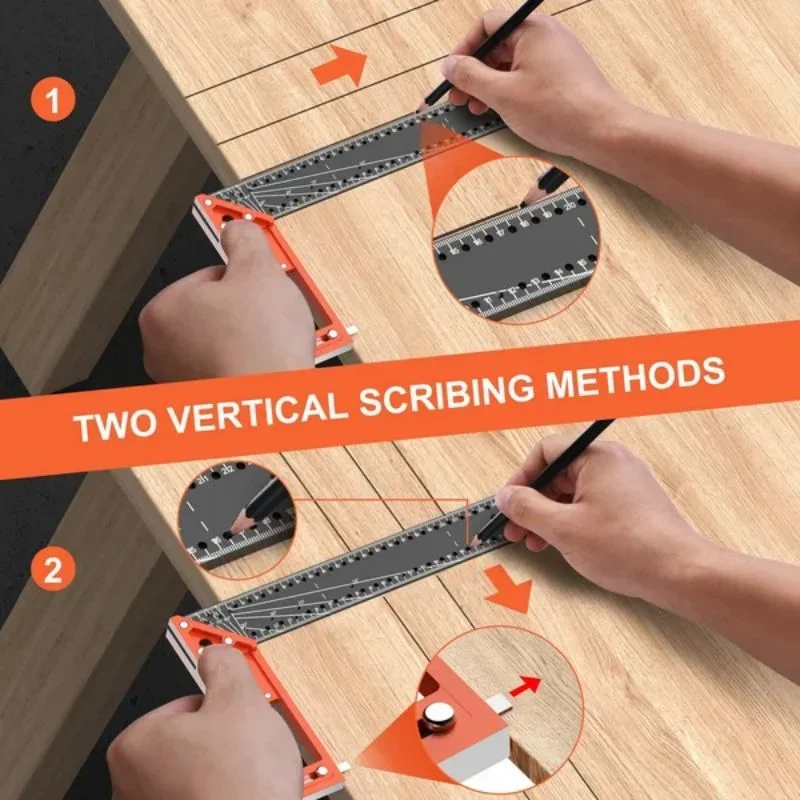 Multi-angle measuring ruler- professional measuring tool 300MM Stainless Steel Angle Ruler Combination Square protractor