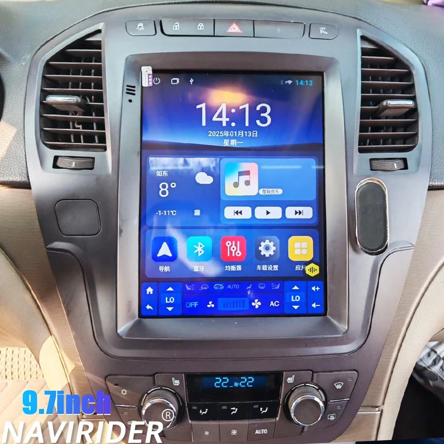 Wireless CarPlay Bluetooth Android 15 Radio Stereo For Opel Insignia Buick Regal 2009-2013 Stereo 9.7'' Multimedia Video Player