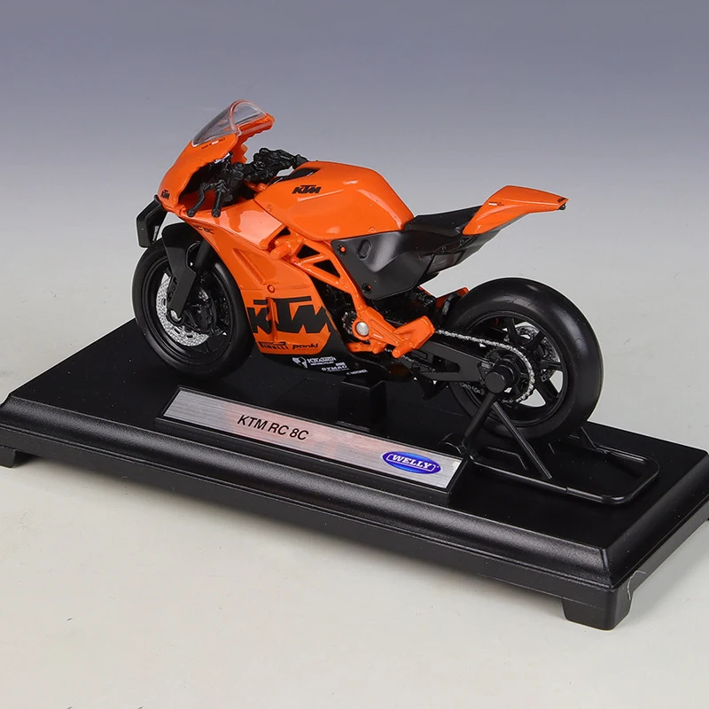 Welly 1:18 Ktm Rc 8c Motorfietsmodellen Legering Model Motor Fiets Miniatuur Race Speelgoed Voor Geschenkcollectie